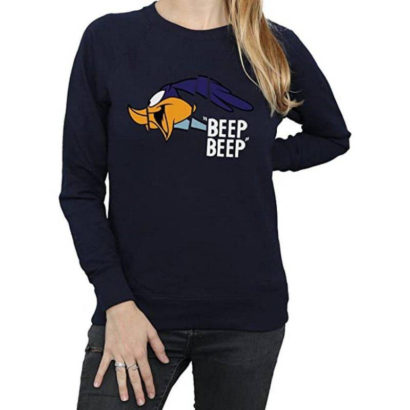 Beep Beep Sweatshirt Damen Marine S von LOONEY TUNES