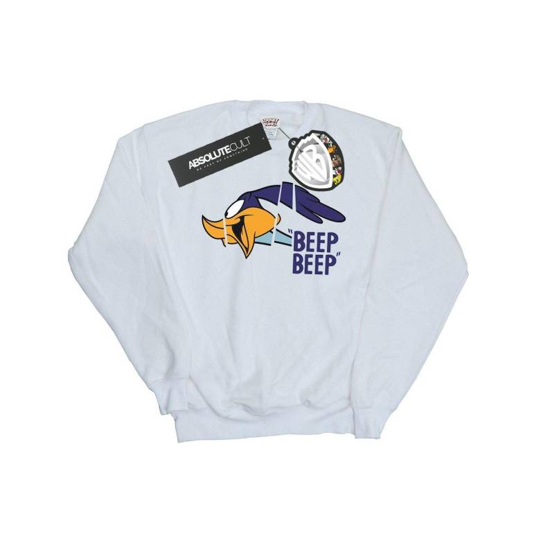 Beep Beep Sweatshirt Damen Weiss M von LOONEY TUNES