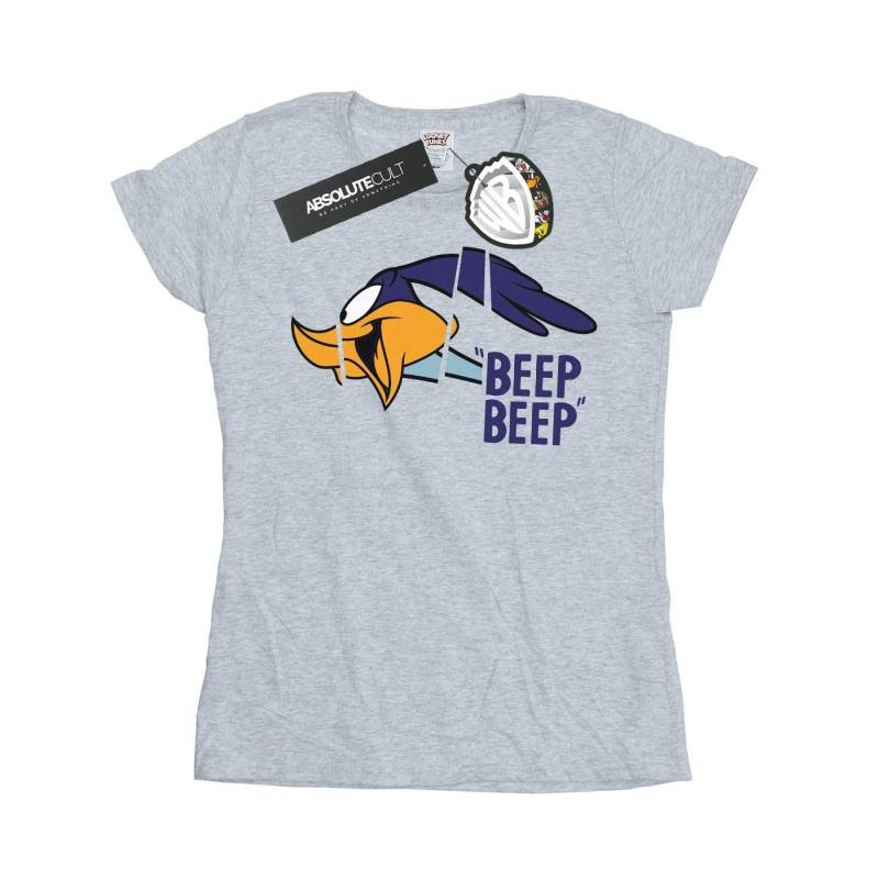 Beep Beep Tshirt Damen Grau L von LOONEY TUNES