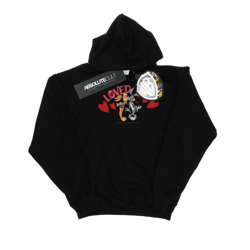 Bugs Bunny And Lola Valentine's Day Loved Up Kapuzenpullover Damen Schwarz S von LOONEY TUNES