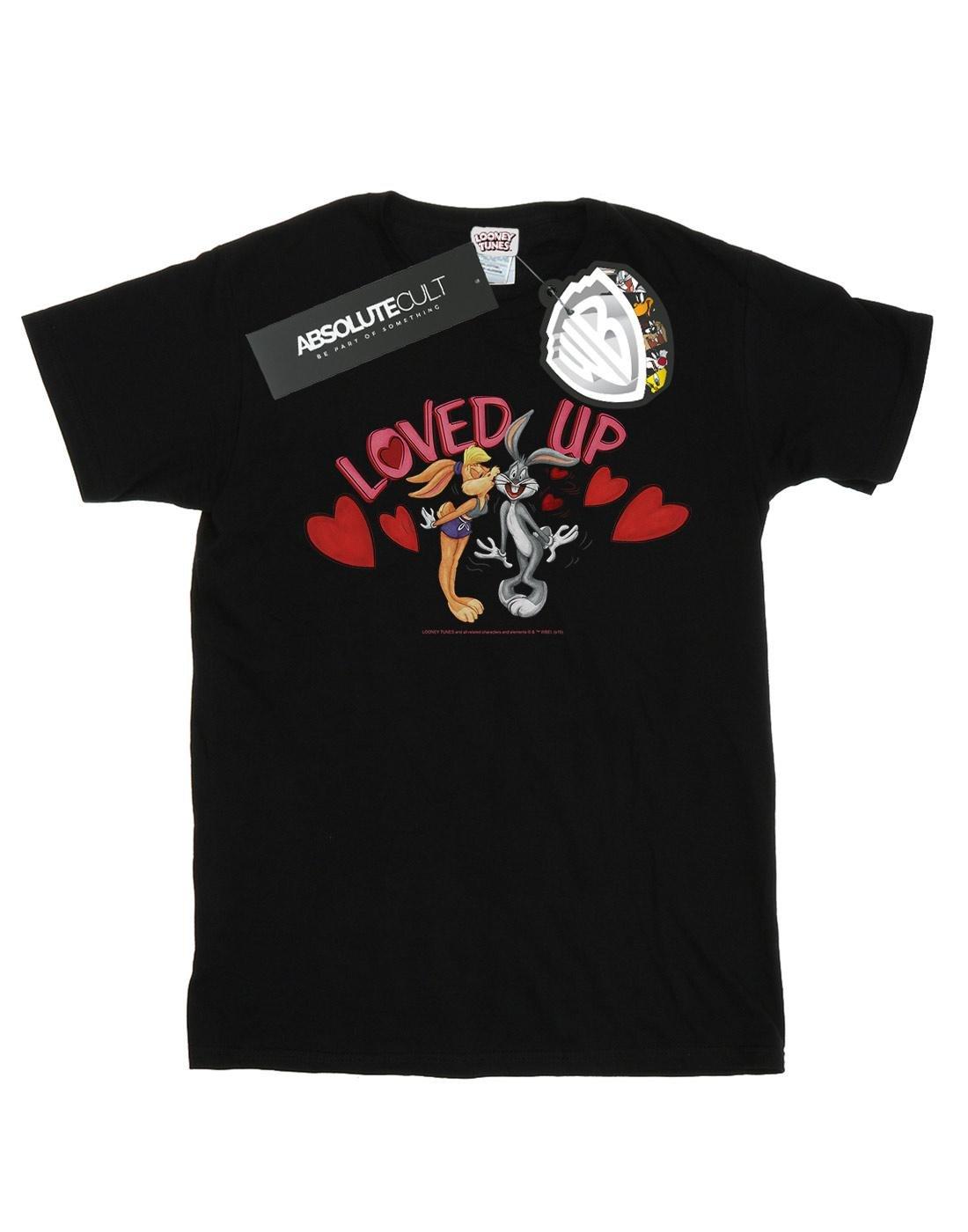 Bugs Bunny And Lola Valentine's Day Loved Up Tshirt Damen Schwarz 3XL von LOONEY TUNES