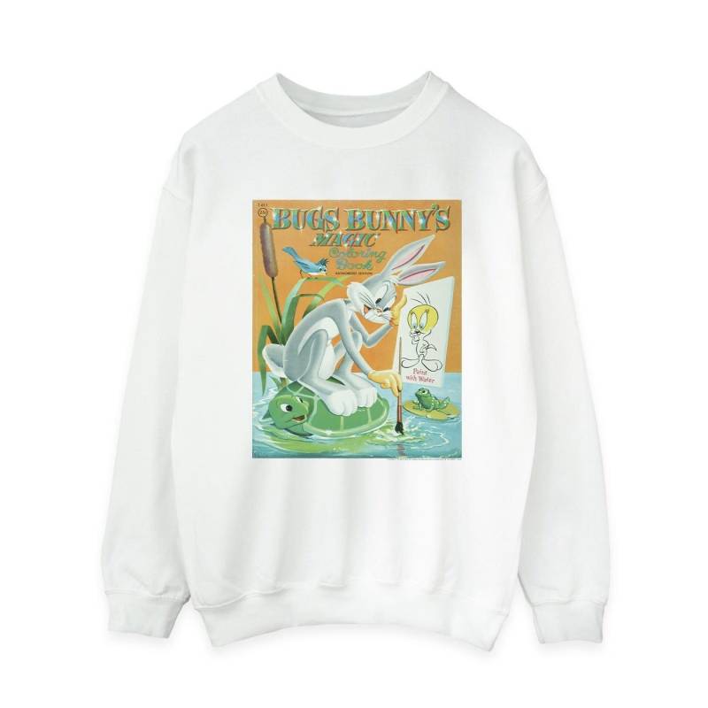 Bugs Bunny Colouring Book Sweatshirt Damen Weiss XL von LOONEY TUNES