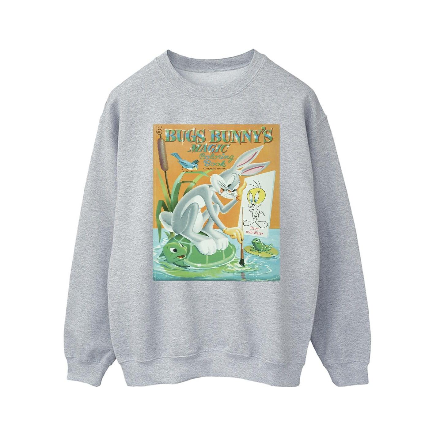 Bugs Bunny Colouring Book Sweatshirt Herren Grau S von LOONEY TUNES