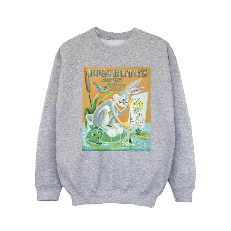 Bugs Bunny Colouring Book Sweatshirt Mädchen Grau 104 von LOONEY TUNES