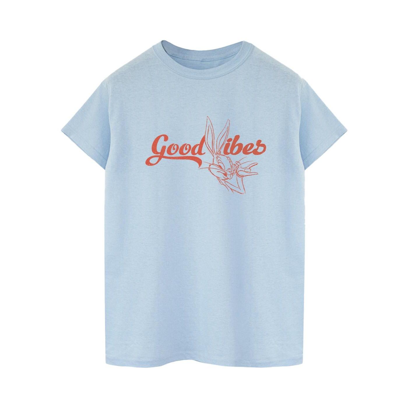 Bugs Bunny Good Vibes Tshirt Damen Blau L von LOONEY TUNES