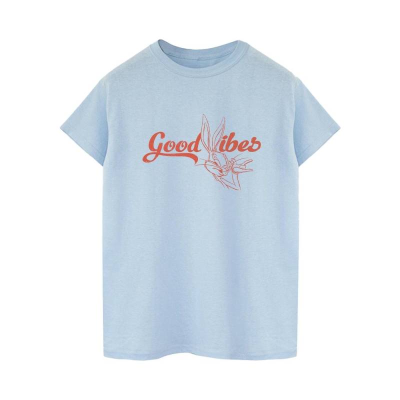 Bugs Bunny Good Vibes Tshirt Damen Blau L von LOONEY TUNES