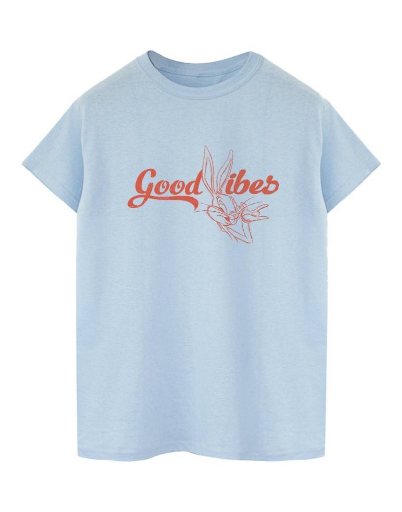 Bugs Bunny Good Vibes Tshirt Damen Blau XXL von LOONEY TUNES