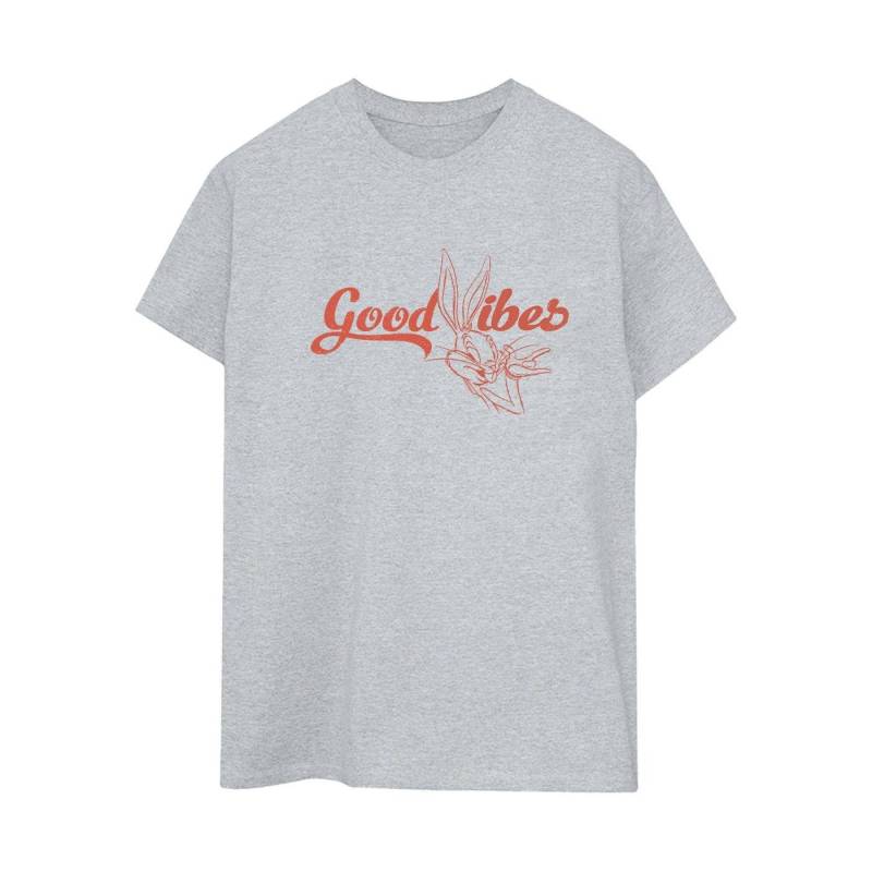 Bugs Bunny Good Vibes Tshirt Damen Grau L von LOONEY TUNES