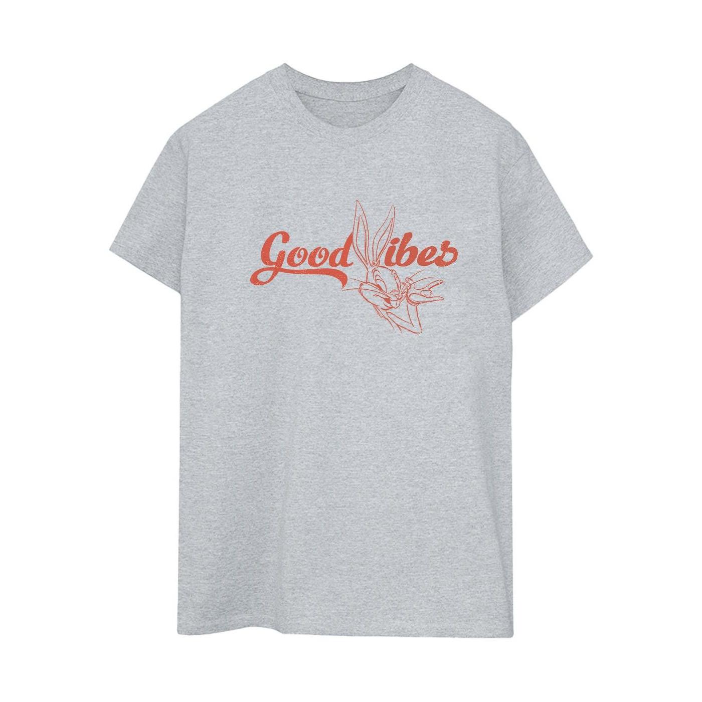 Bugs Bunny Good Vibes Tshirt Damen Grau M von LOONEY TUNES