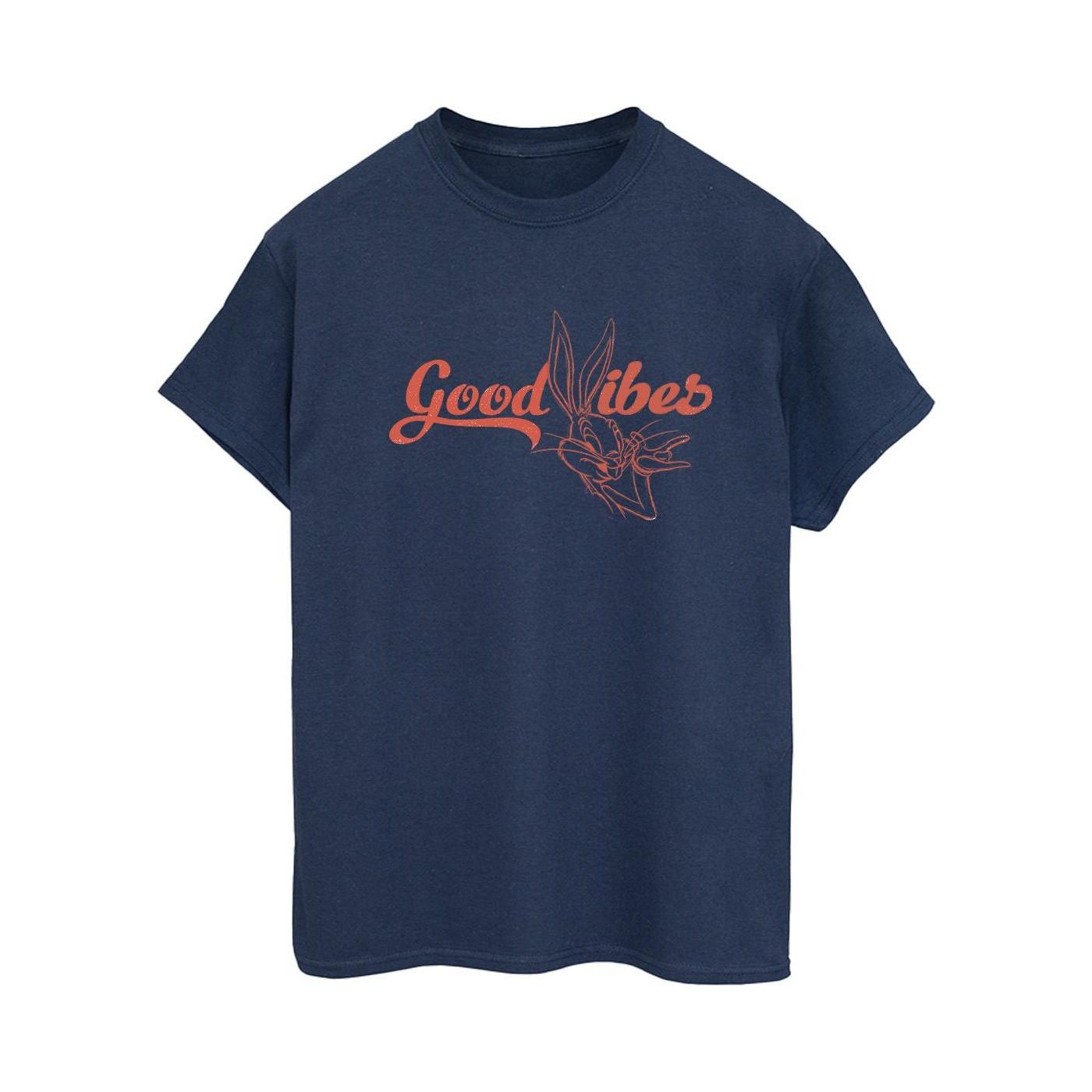 Bugs Bunny Good Vibes Tshirt Damen Marine L von LOONEY TUNES