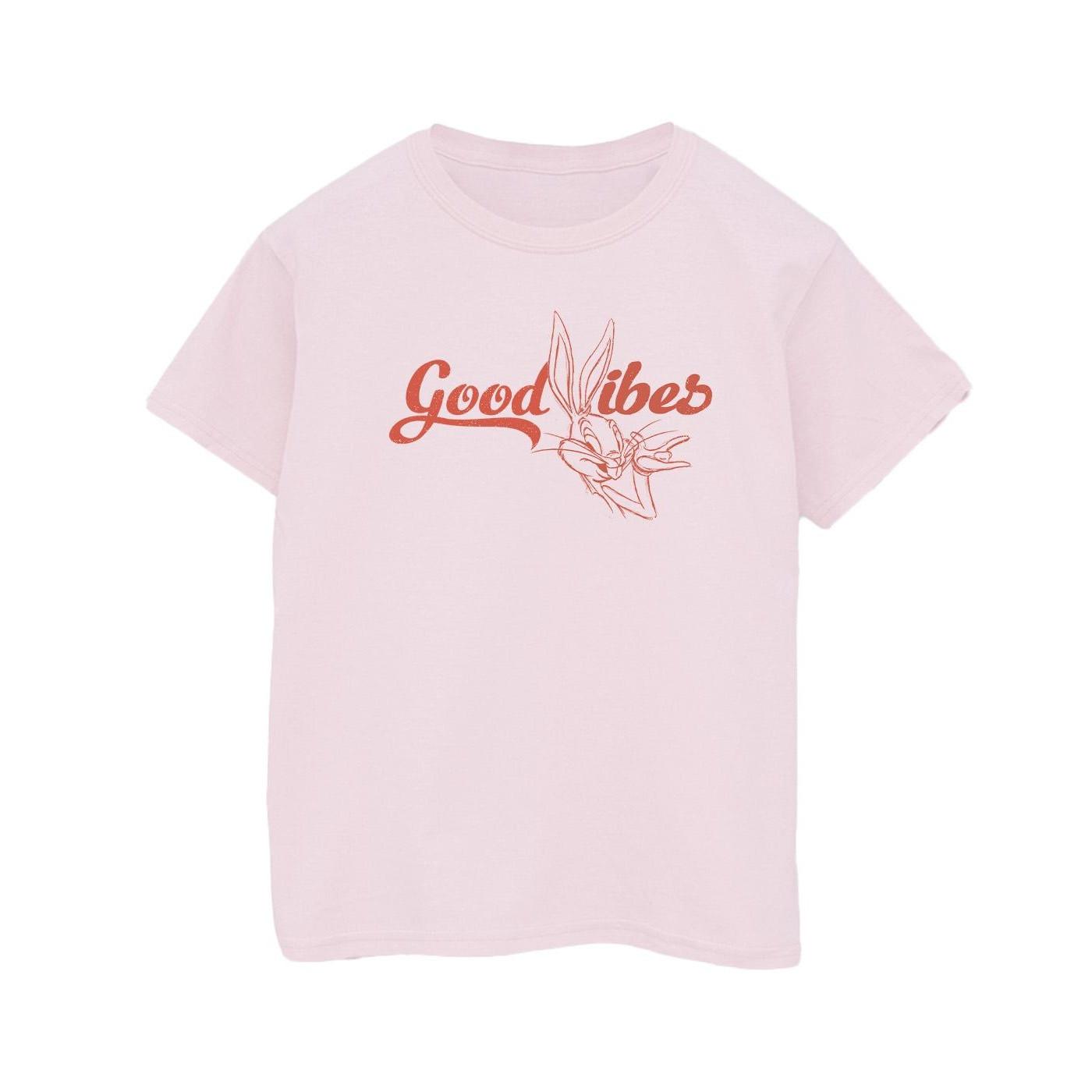 Bugs Bunny Good Vibes Tshirt Damen Pink M von LOONEY TUNES