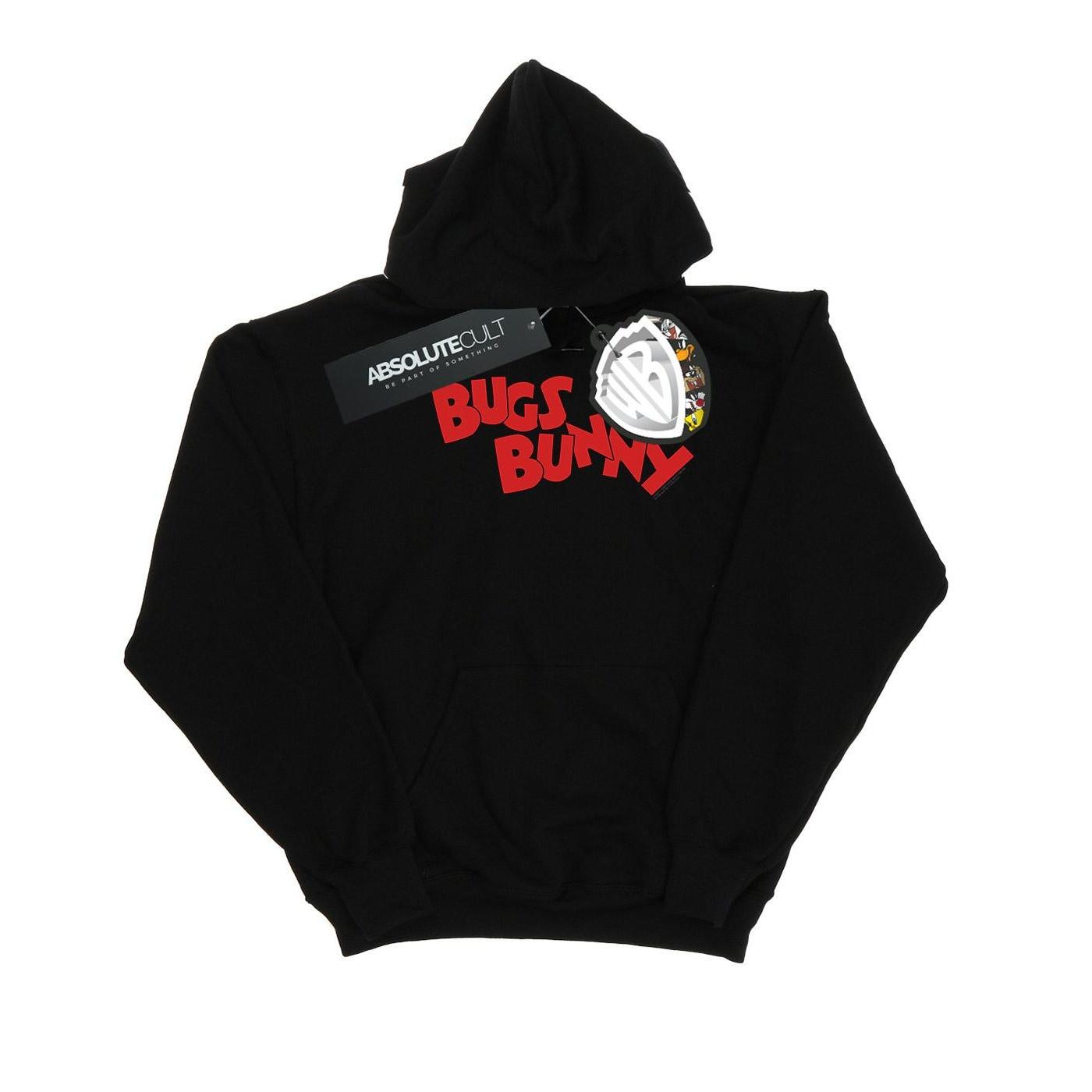 Bugs Bunny Name Kapuzenpullover Damen Schwarz L von LOONEY TUNES