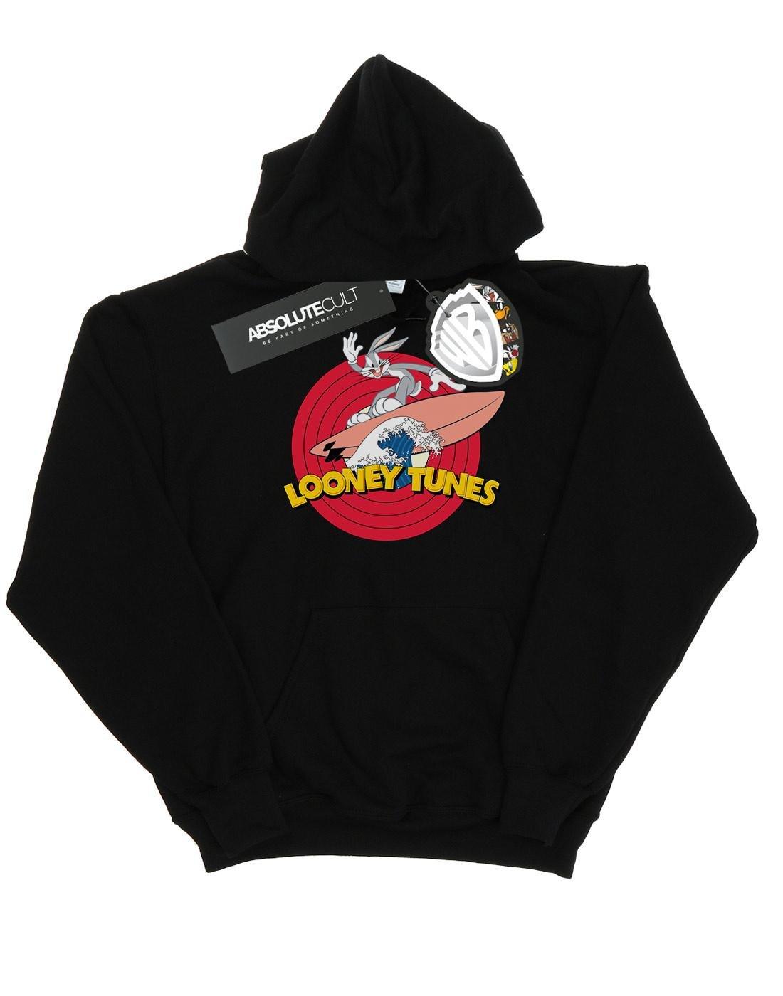 Bugs Bunny Surfing Kapuzenpullover Damen Schwarz L von LOONEY TUNES