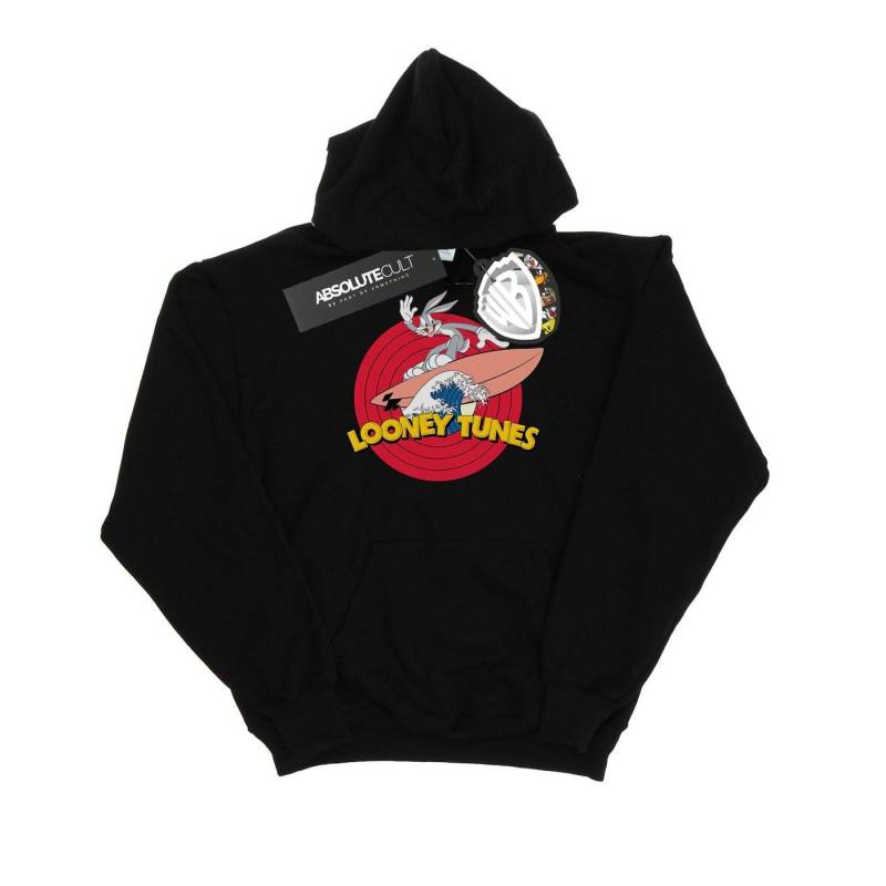 Bugs Bunny Surfing Kapuzenpullover Damen Schwarz L von LOONEY TUNES