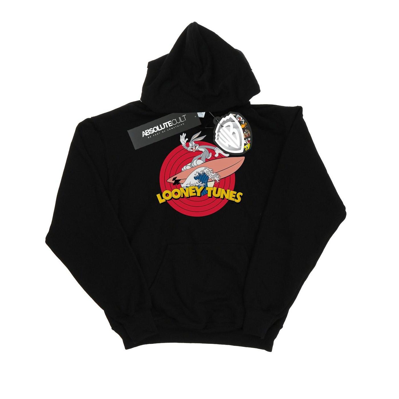 Bugs Bunny Surfing Kapuzenpullover Jungen Schwarz 140/146 von LOONEY TUNES