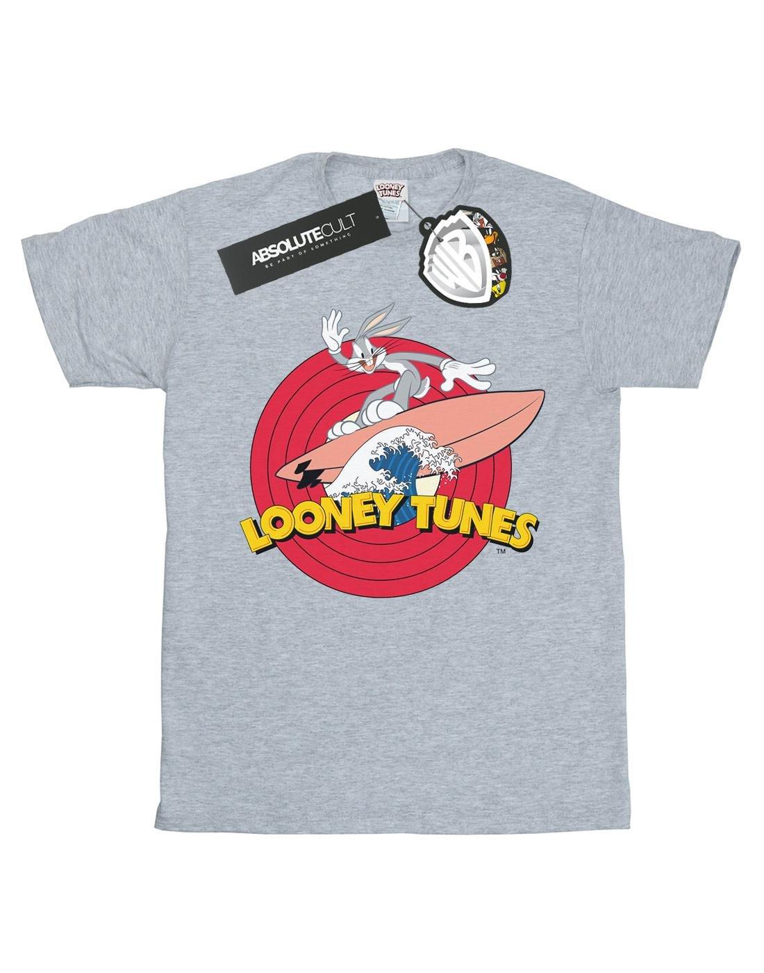 Bugs Bunny Surfing Tshirt Damen Grau 3XL von LOONEY TUNES