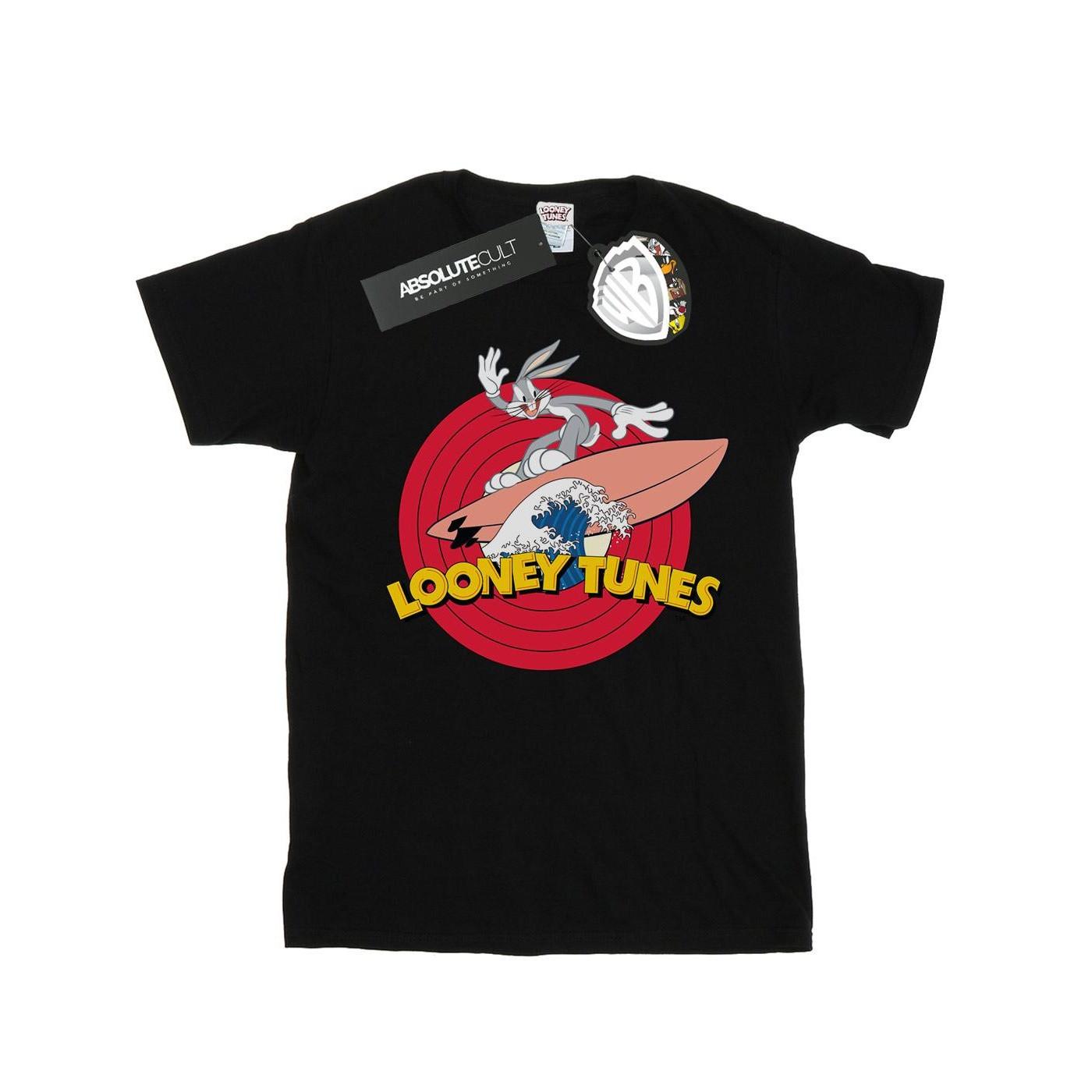 Bugs Bunny Surfing Tshirt Damen Schwarz 3XL von LOONEY TUNES