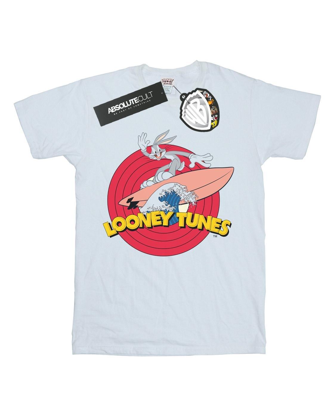 Bugs Bunny Surfing Tshirt Damen Weiss 3XL von LOONEY TUNES