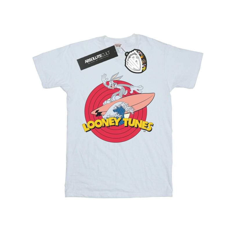 Bugs Bunny Surfing Tshirt Damen Weiss 3XL von LOONEY TUNES