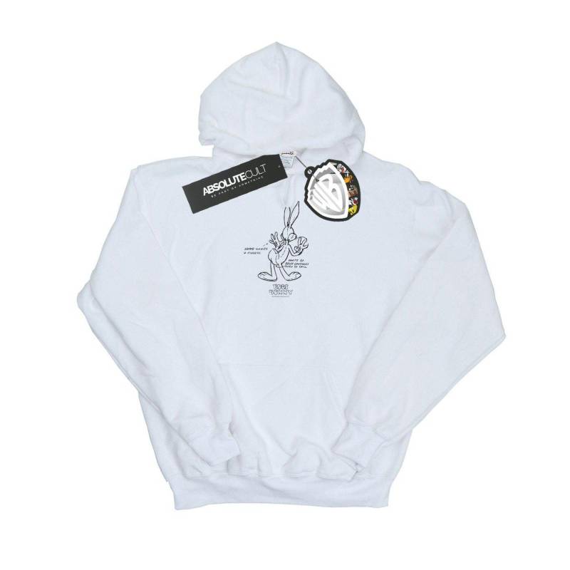 Bugs Bunny White Belly Kapuzenpullover Unisex Weiss 116 von LOONEY TUNES