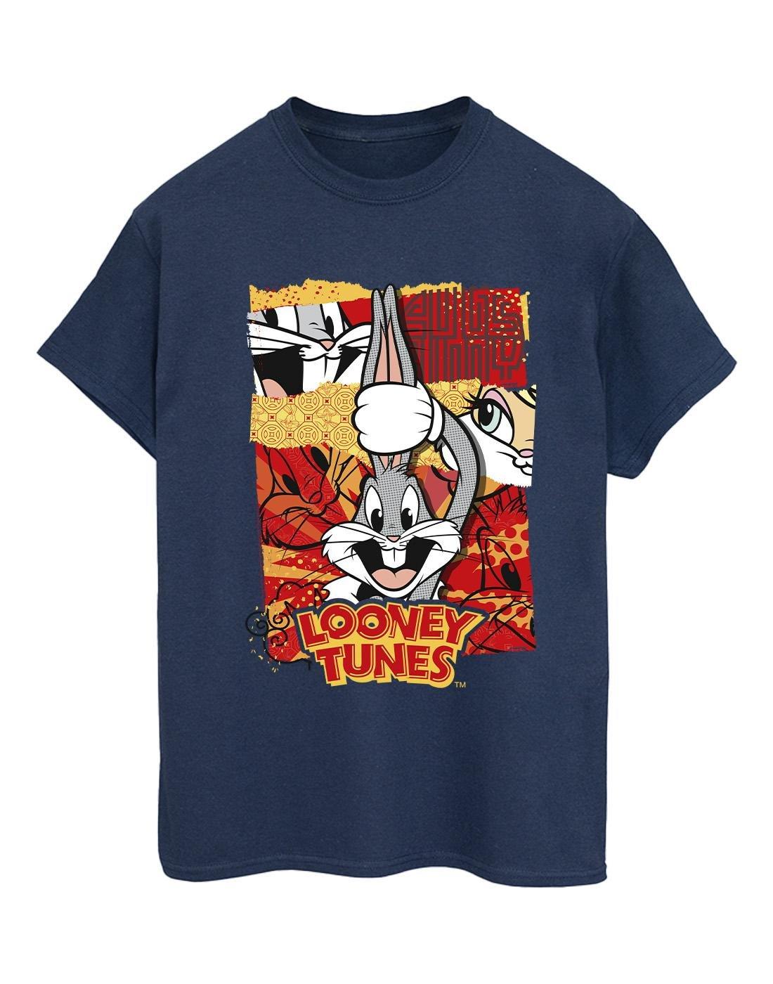 Bugs Rabbit Comic New Year Tshirt Damen Marine 3XL von LOONEY TUNES