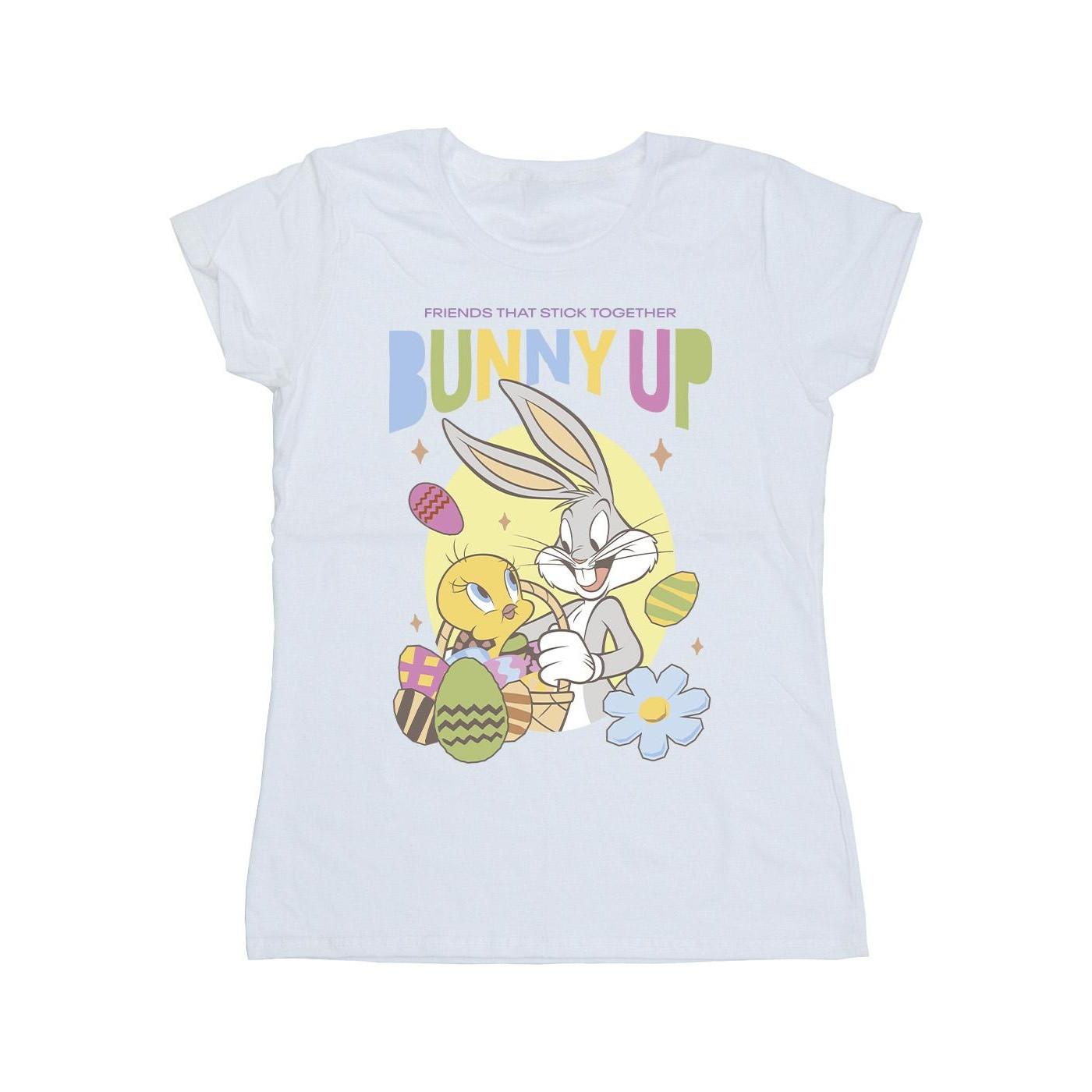 Bunny Up Tshirt Damen Weiss S von LOONEY TUNES