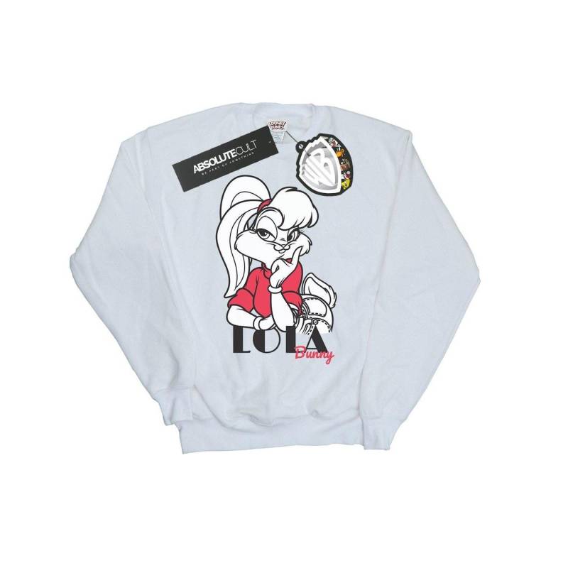 Classic Sweatshirt Damen Weiss L von LOONEY TUNES