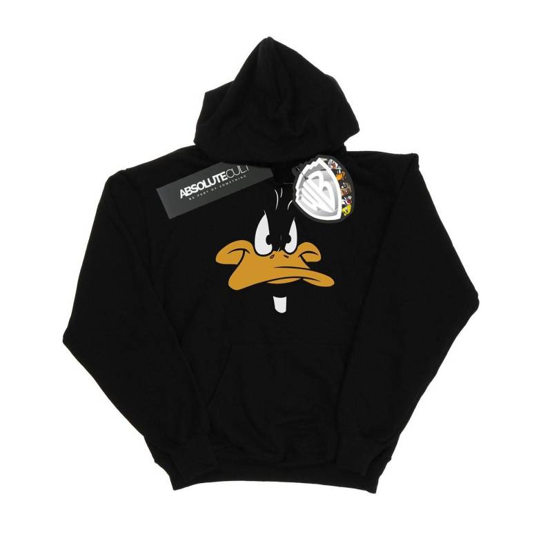 Daffy Duck Big Face Kapuzenpullover Unisex Schwarz 152-158 von LOONEY TUNES