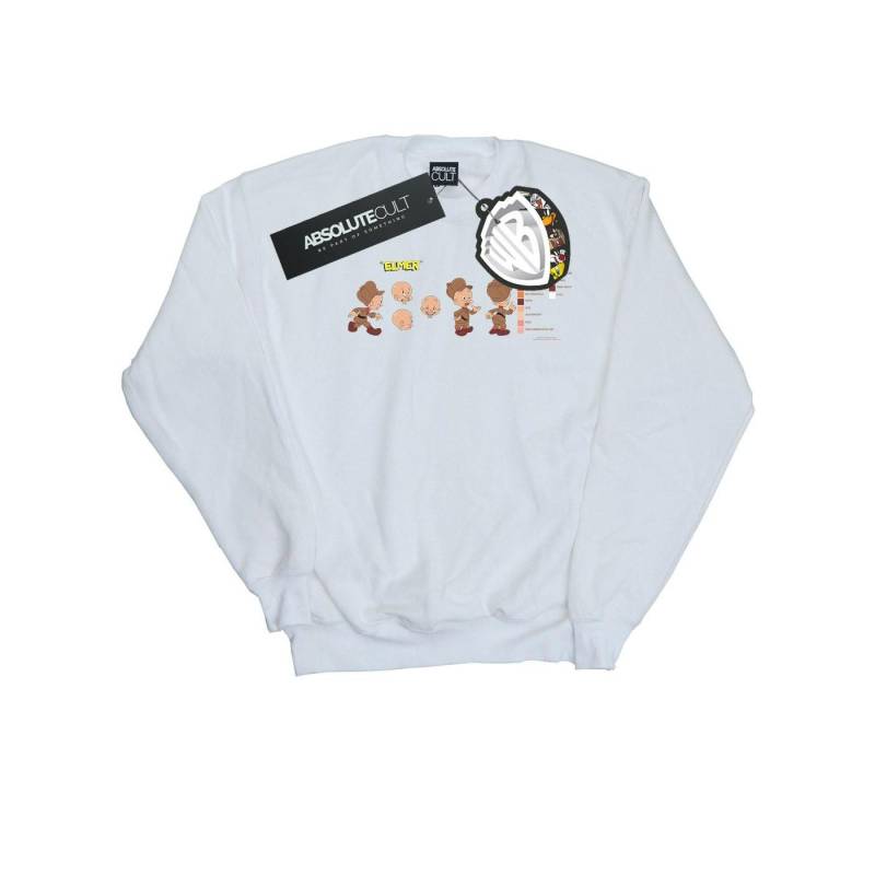 Elmer Fudd Colour Code Sweatshirt Herren Weiss 5XL von LOONEY TUNES