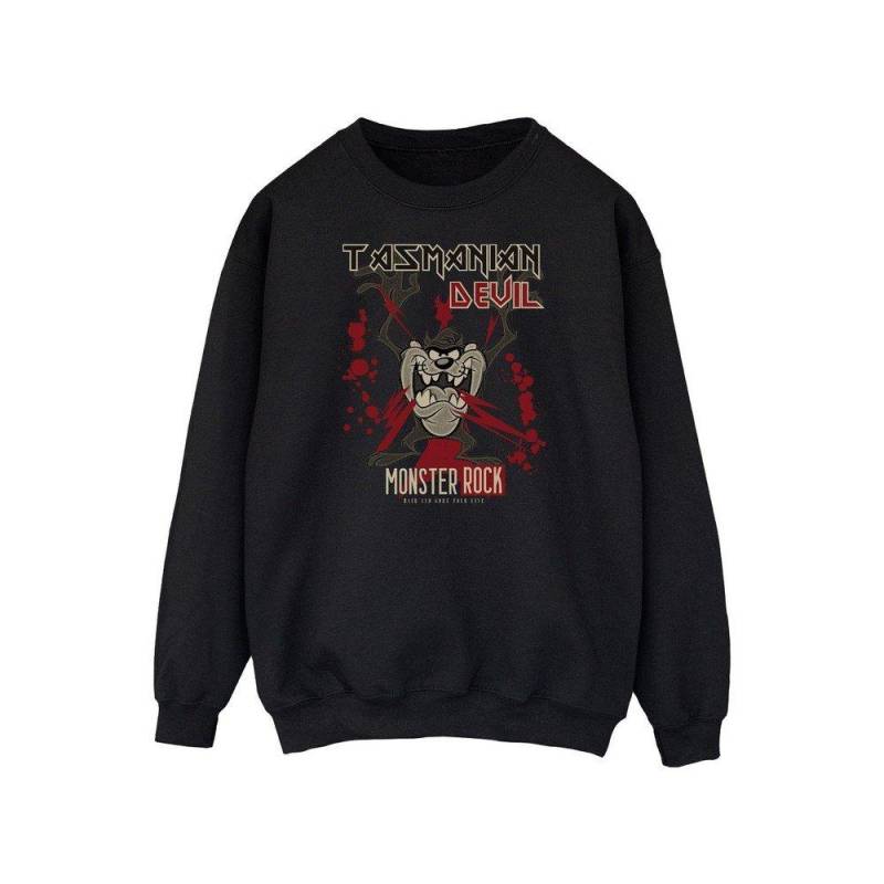 Monster Rock Sweatshirt Damen Schwarz L von LOONEY TUNES