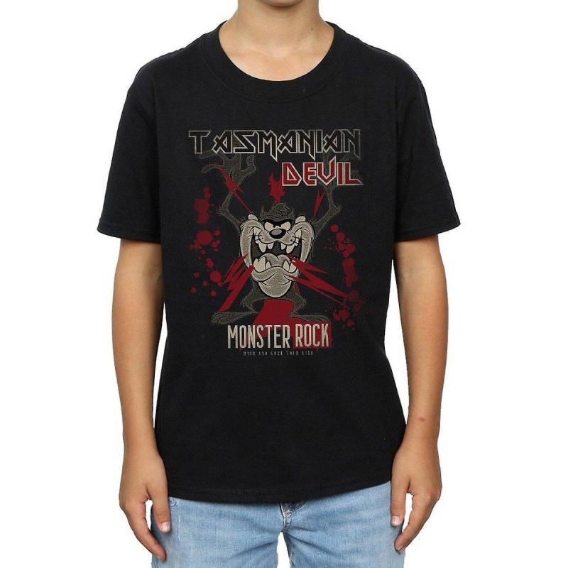 Monster Rock Tshirt Jungen Schwarz 152-158 von LOONEY TUNES