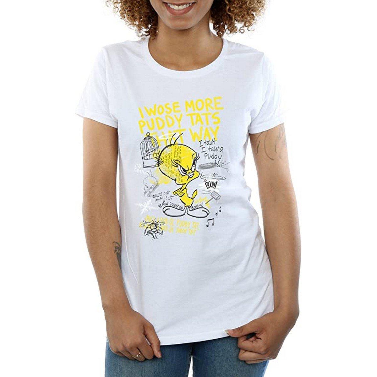 More Puddy Tats Tshirt Damen Weiss S von LOONEY TUNES