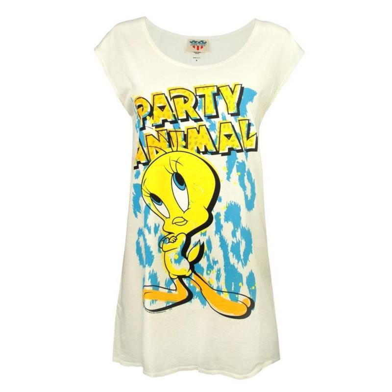 Party Animal Tunika Damen Creme L von LOONEY TUNES