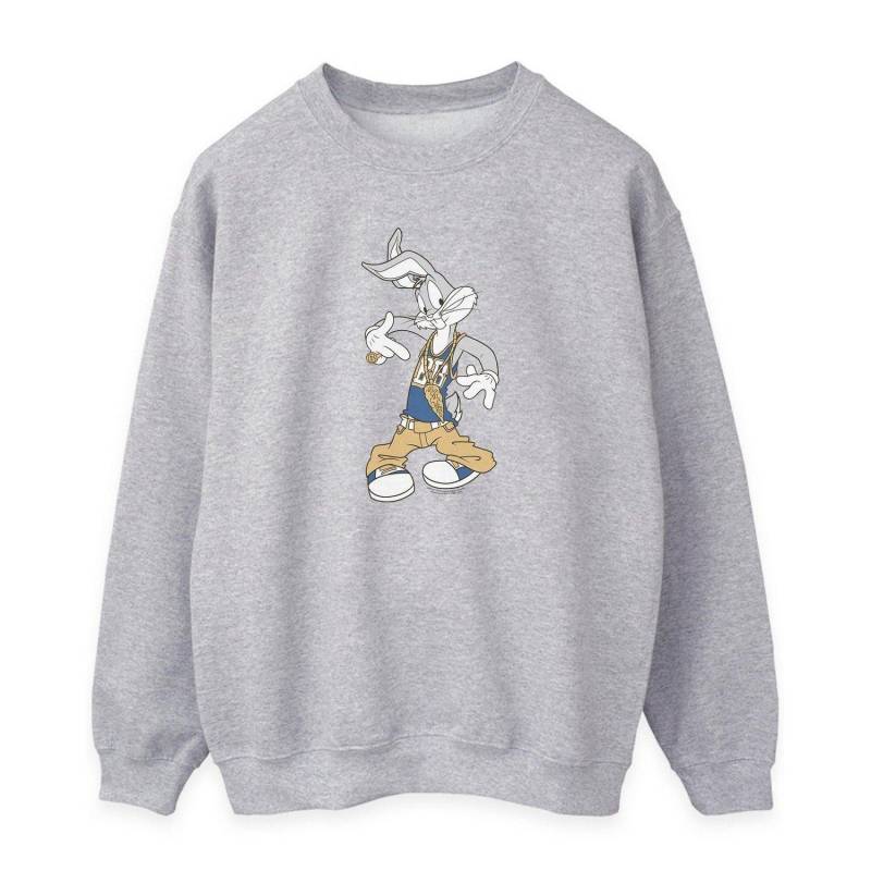 Rapper Sweatshirt Damen Grau M von LOONEY TUNES