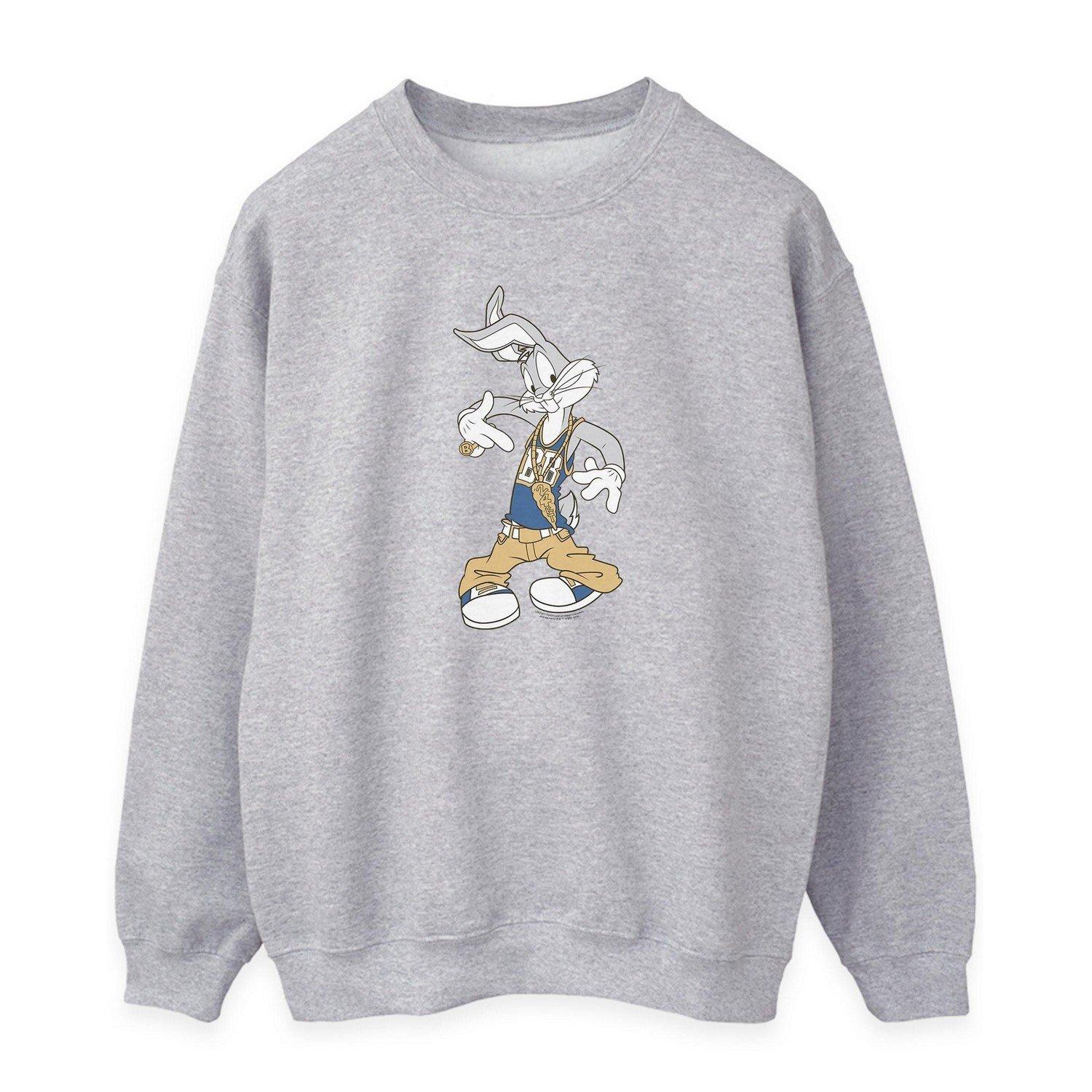 Rapper Sweatshirt Damen Grau XL von LOONEY TUNES