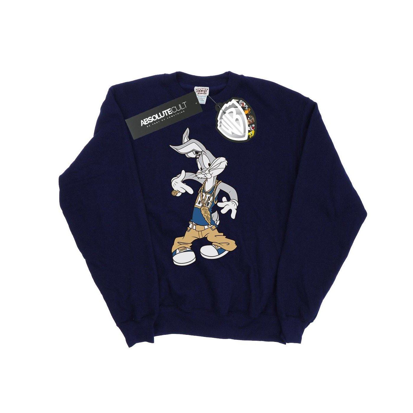 Rapper Sweatshirt Damen Marine M von LOONEY TUNES