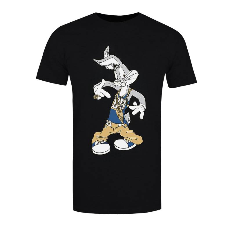 Rapper Tshirt Jungen Schwarz 116 von LOONEY TUNES