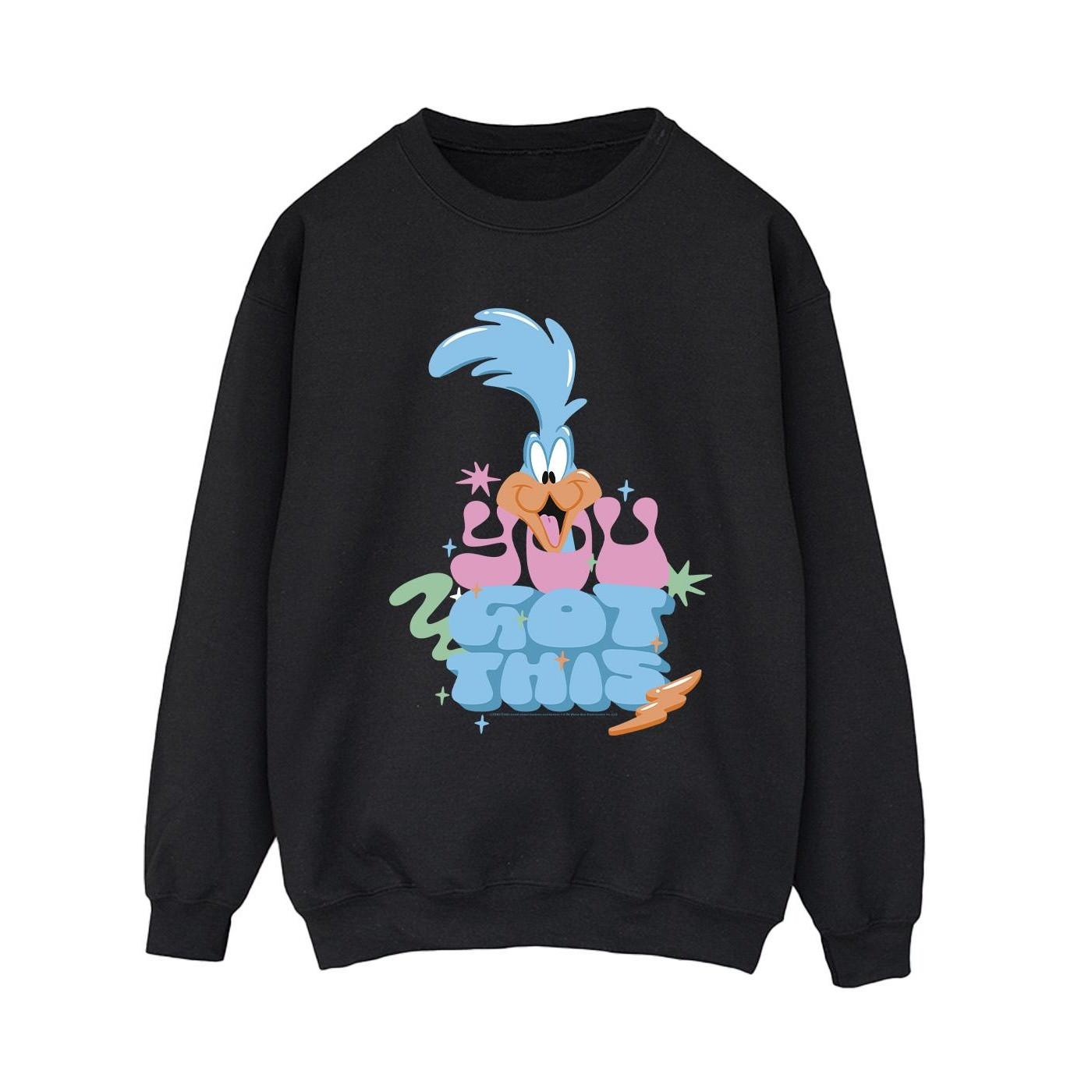 Roadrunner You Got This Sweatshirt Damen Schwarz L von LOONEY TUNES