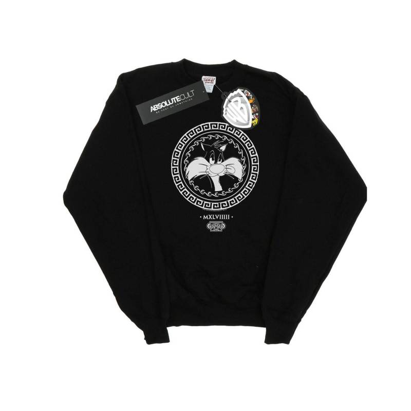 Sylvester Greek Circle Sweatshirt Mädchen Schwarz 116 von LOONEY TUNES