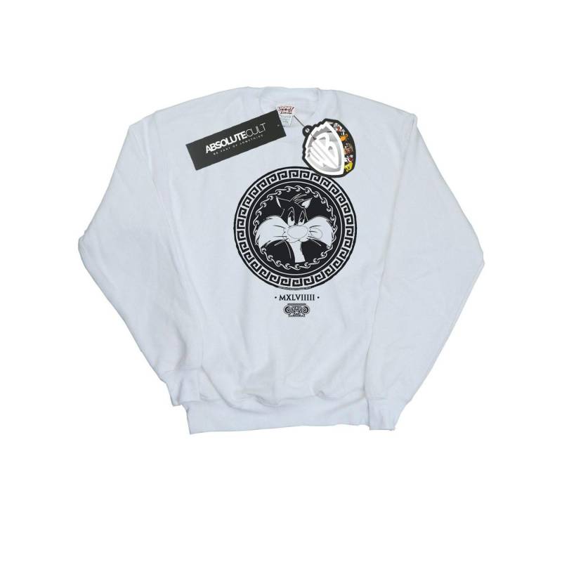 Sylvester Greek Circle Sweatshirt Mädchen Weiss 116 von LOONEY TUNES