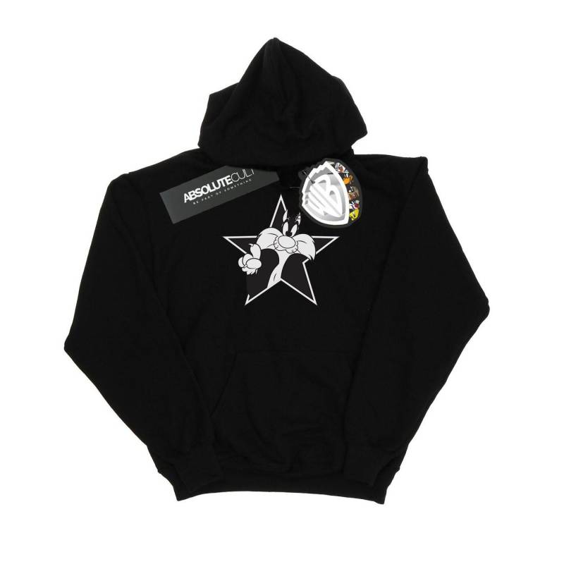 Sylvester Mono Star Kapuzenpullover Unisex Schwarz 116 von LOONEY TUNES