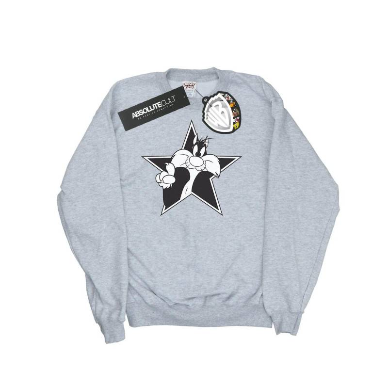 Sylvester Mono Star Sweatshirt Herren Grau 3XL von LOONEY TUNES