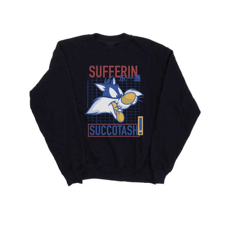 Sylvester Sufferin Succotash Sweatshirt Herren Marine L von LOONEY TUNES