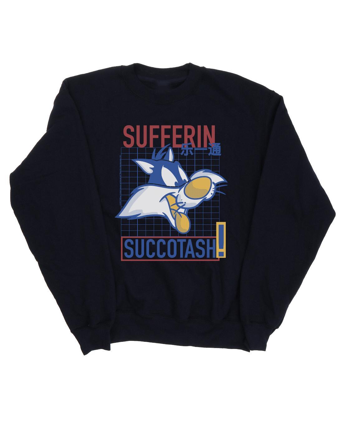 Sylvester Sufferin Succotash Sweatshirt Herren Marine S von LOONEY TUNES