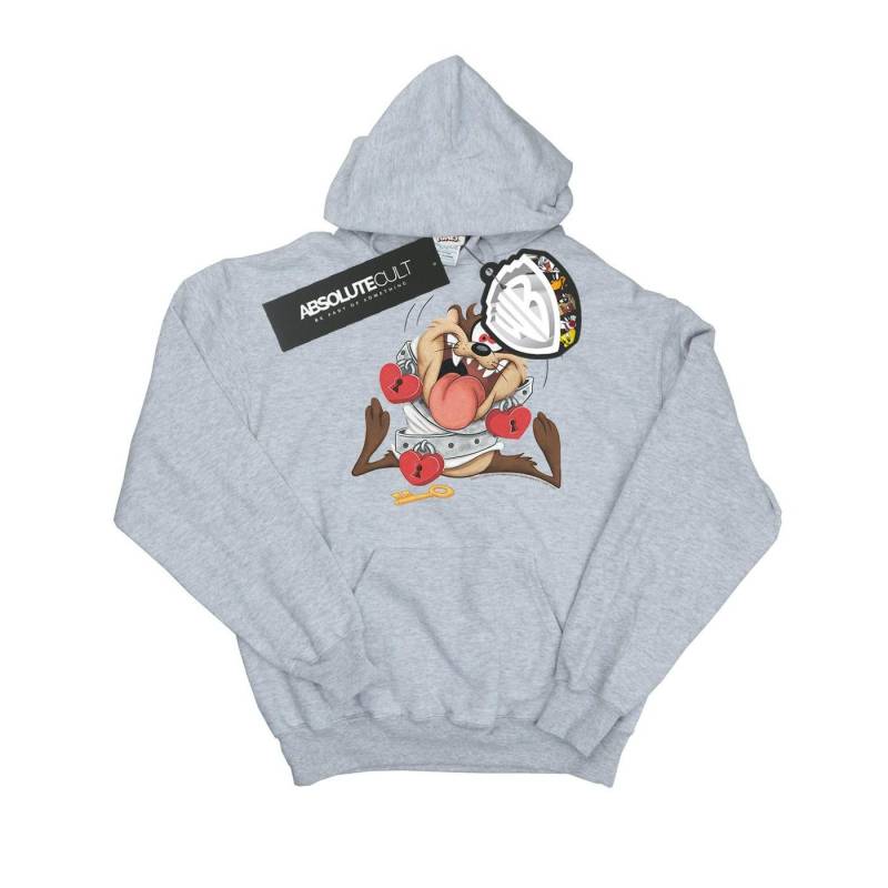 Taz Valentine's Day Madly In Love Kapuzenpullover Damen Grau L von LOONEY TUNES