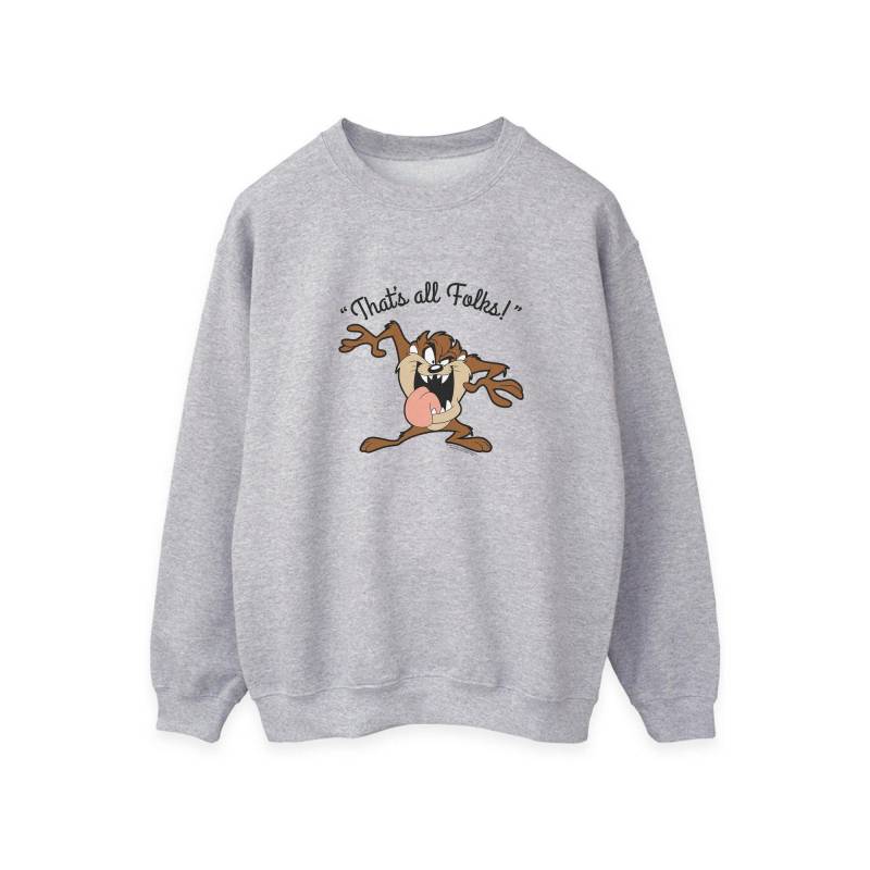 LOONEY TUNES - That´s All Folks Sweatshirt, für Damen, Grau, Größe L von LOONEY TUNES