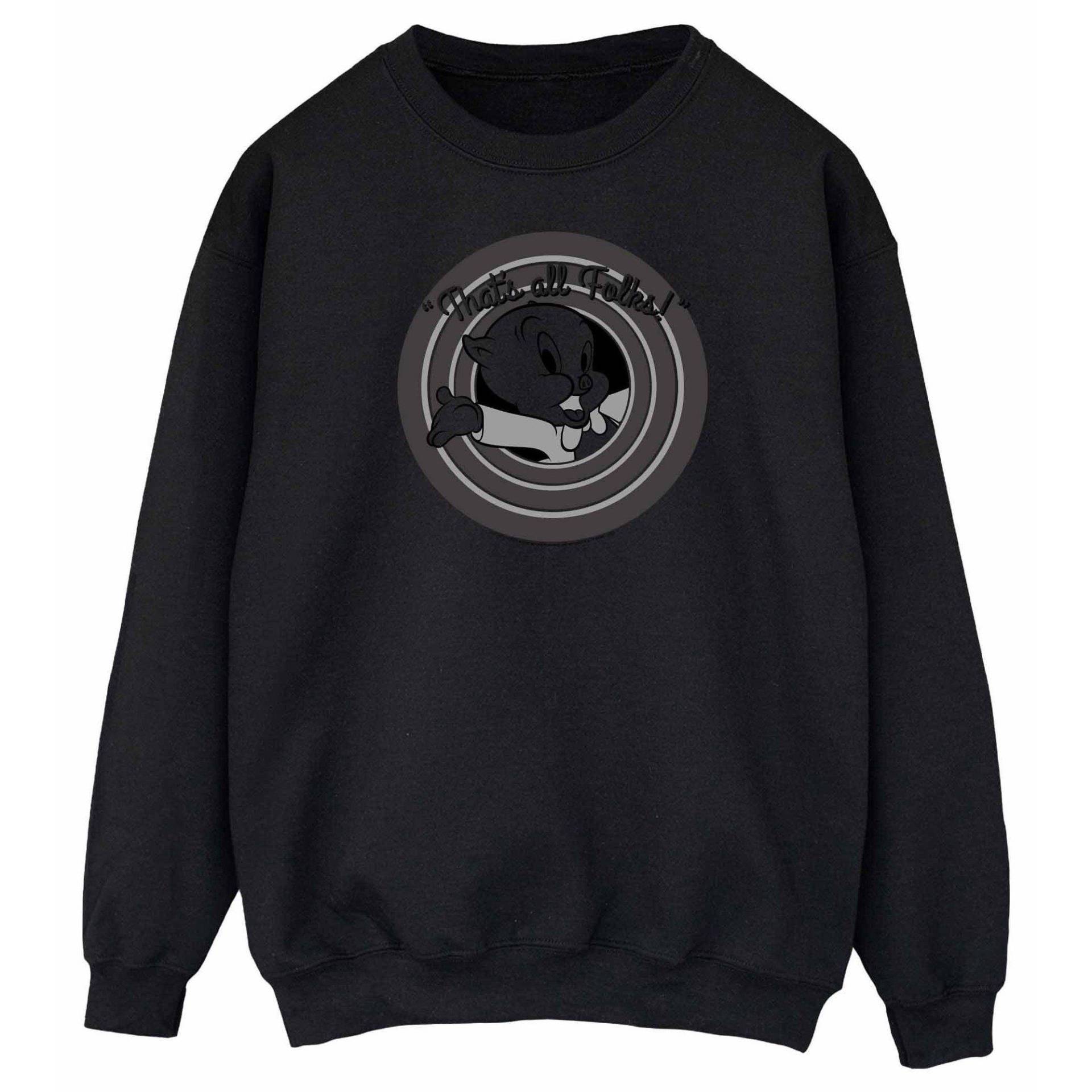 That's All Folks Sweatshirt Damen Schwarz M von LOONEY TUNES