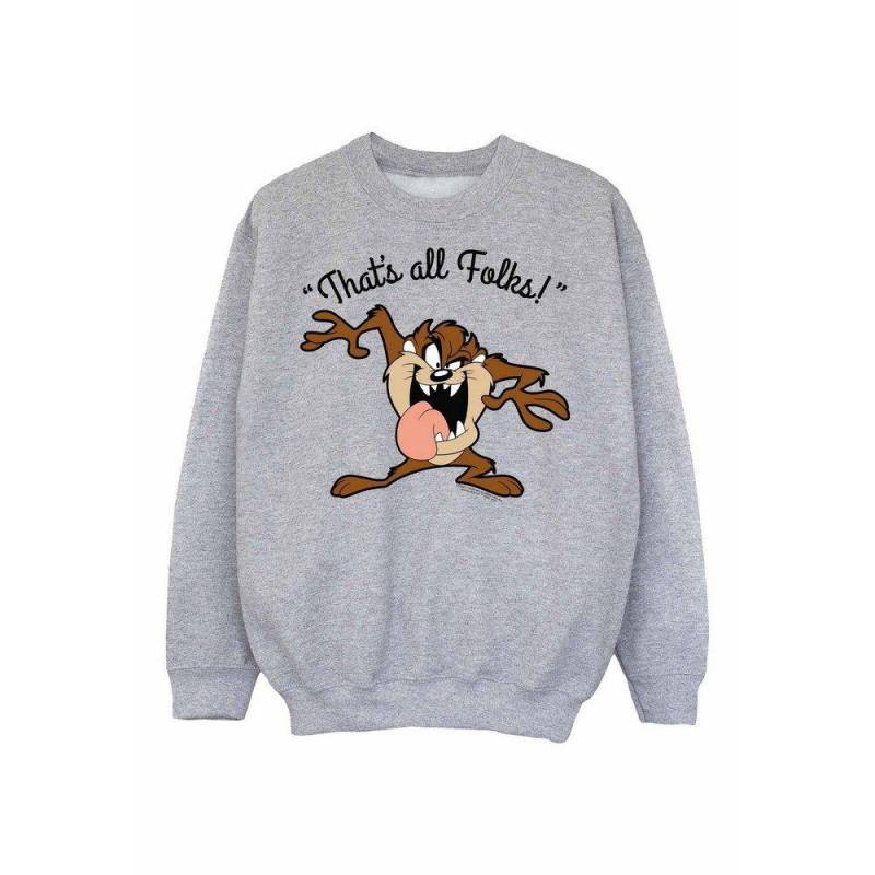 That's All Folks Sweatshirt Unisex Grau 116 von LOONEY TUNES