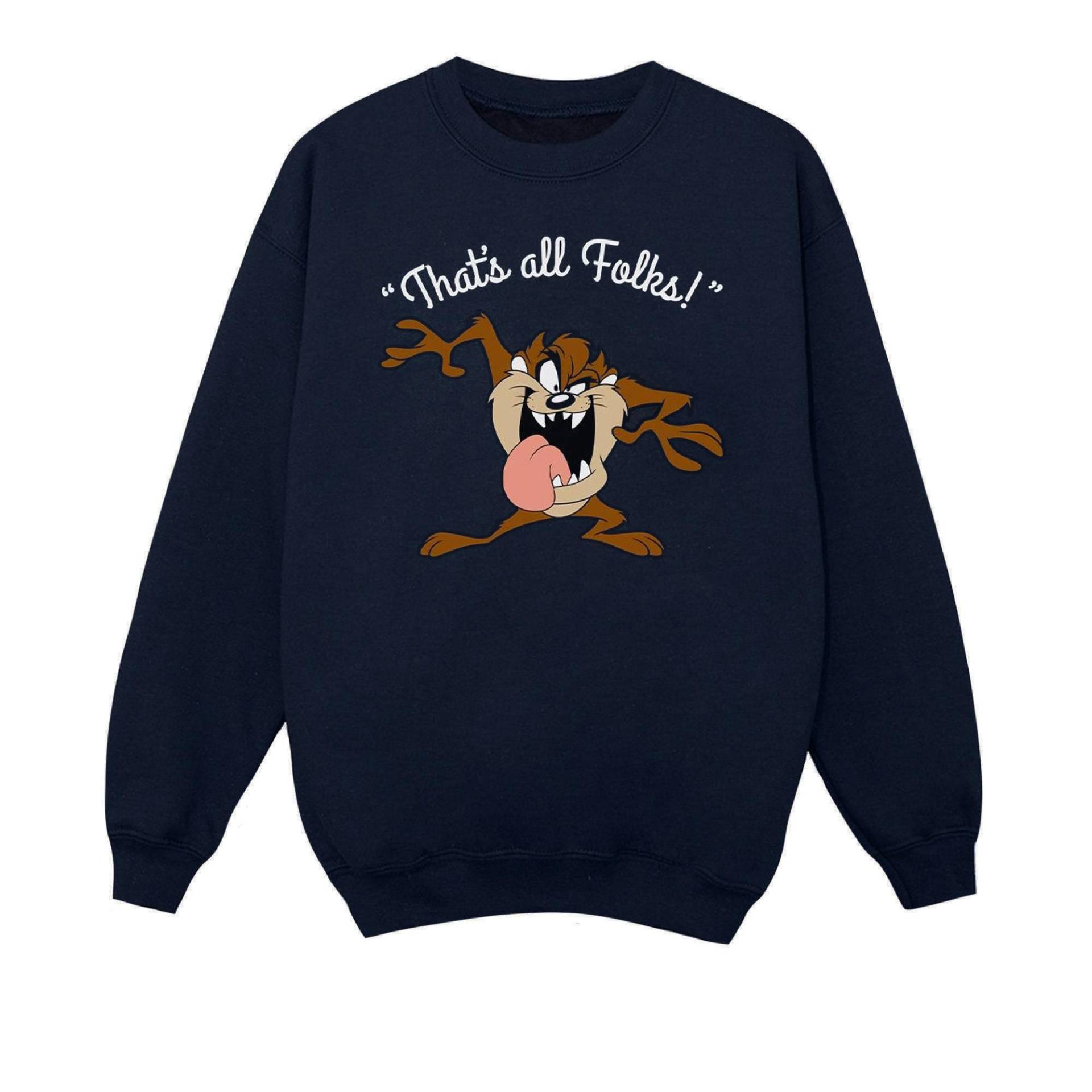 LOONEY TUNES - That´s All Folks Sweatshirt, 116, Marine von LOONEY TUNES