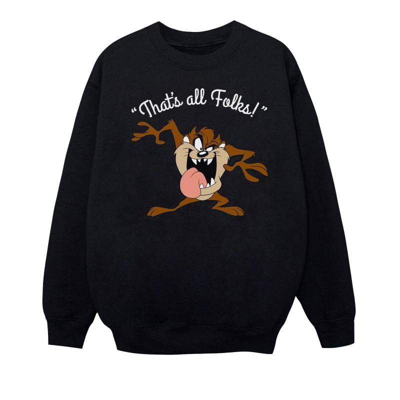 That's All Folks Sweatshirt Unisex Schwarz 116 von LOONEY TUNES